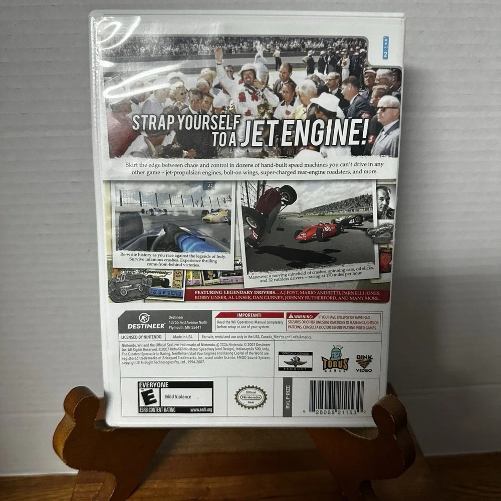Indianapolis 500 Legends Nintendo Wii‎ 2007 Complete with Manual Tested